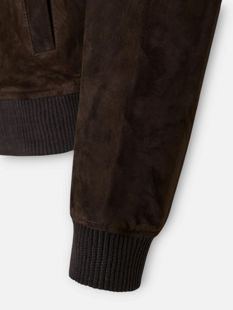 Chaqueta de piel marron
