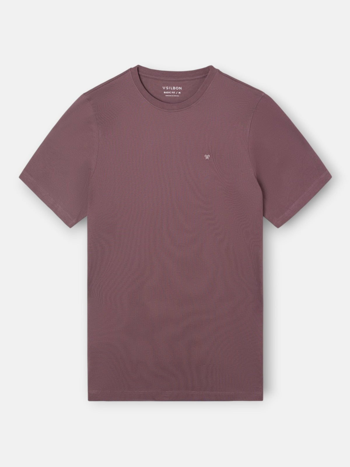 Camiseta clasica minilogo burdeos