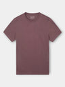 Plain t-shirt with mini logo patch in burgundy