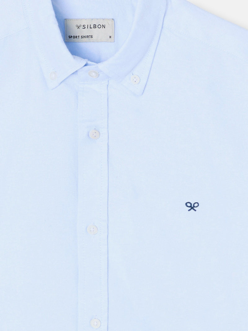 Camisa sport oxford warm celeste