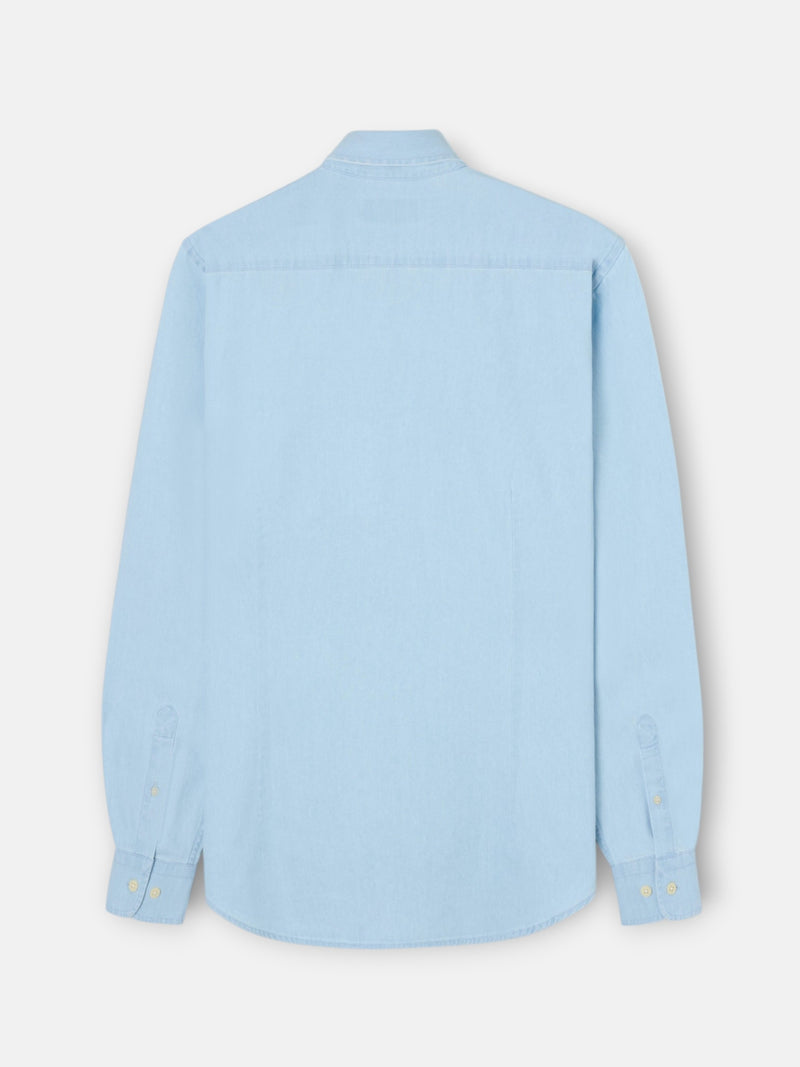 Camisa sport denim azul claro