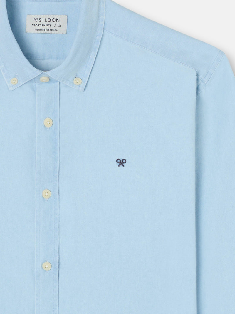 Camisa sport denim azul claro