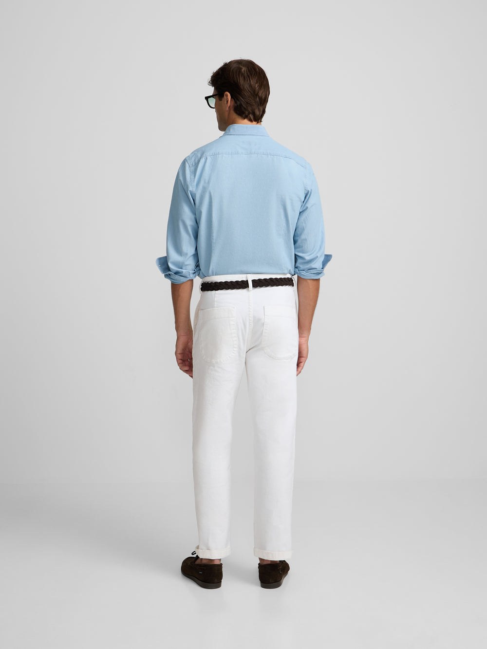 Camisa sport denim azul claro