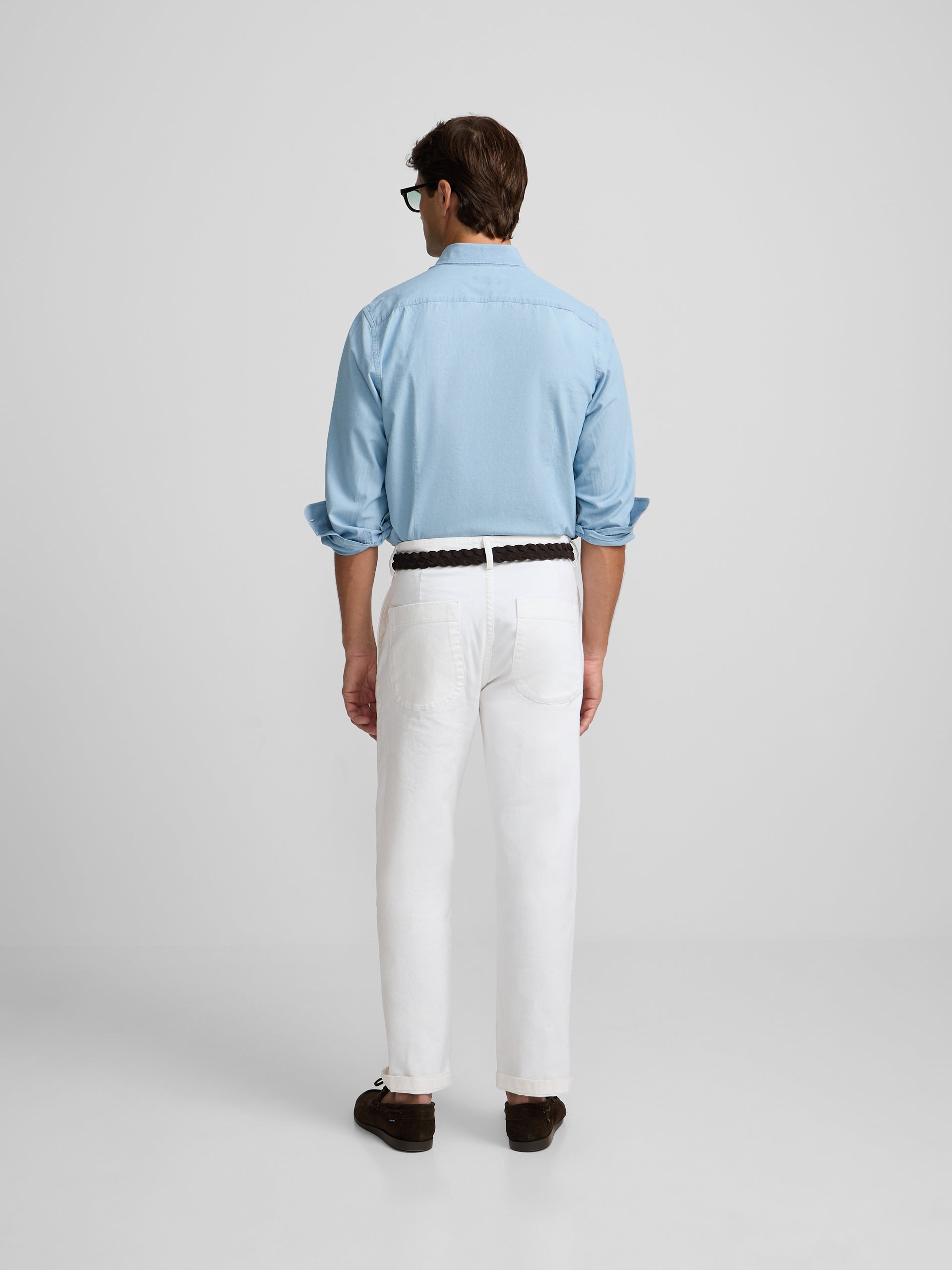 Camisa desportiva denim azul claro