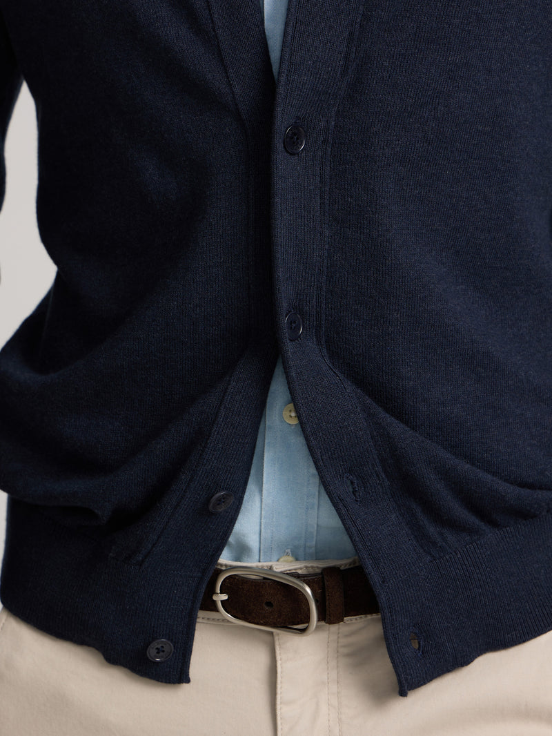 Cardigan clasico azul marino