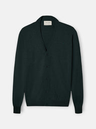 Cardigan clasico verde oscuro