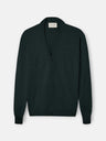 Cardigan clássico verde escuro
