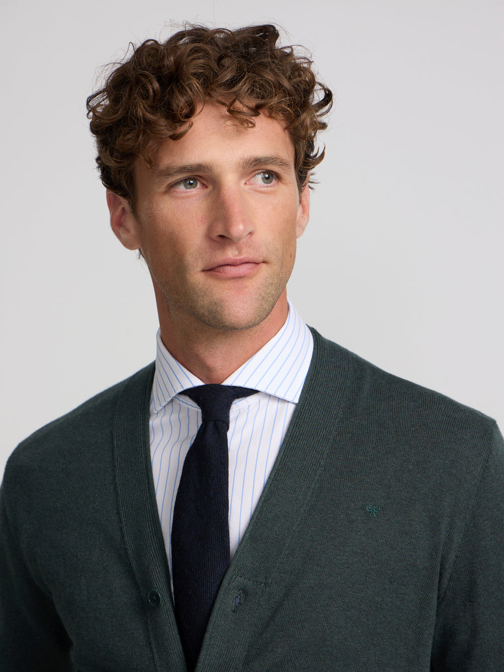 Classic dark green cardigan