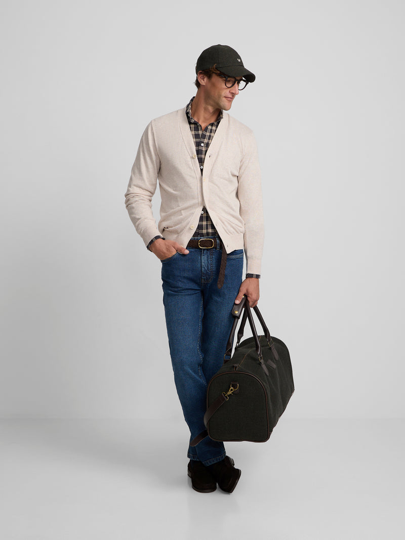 Cardigan clasico beige