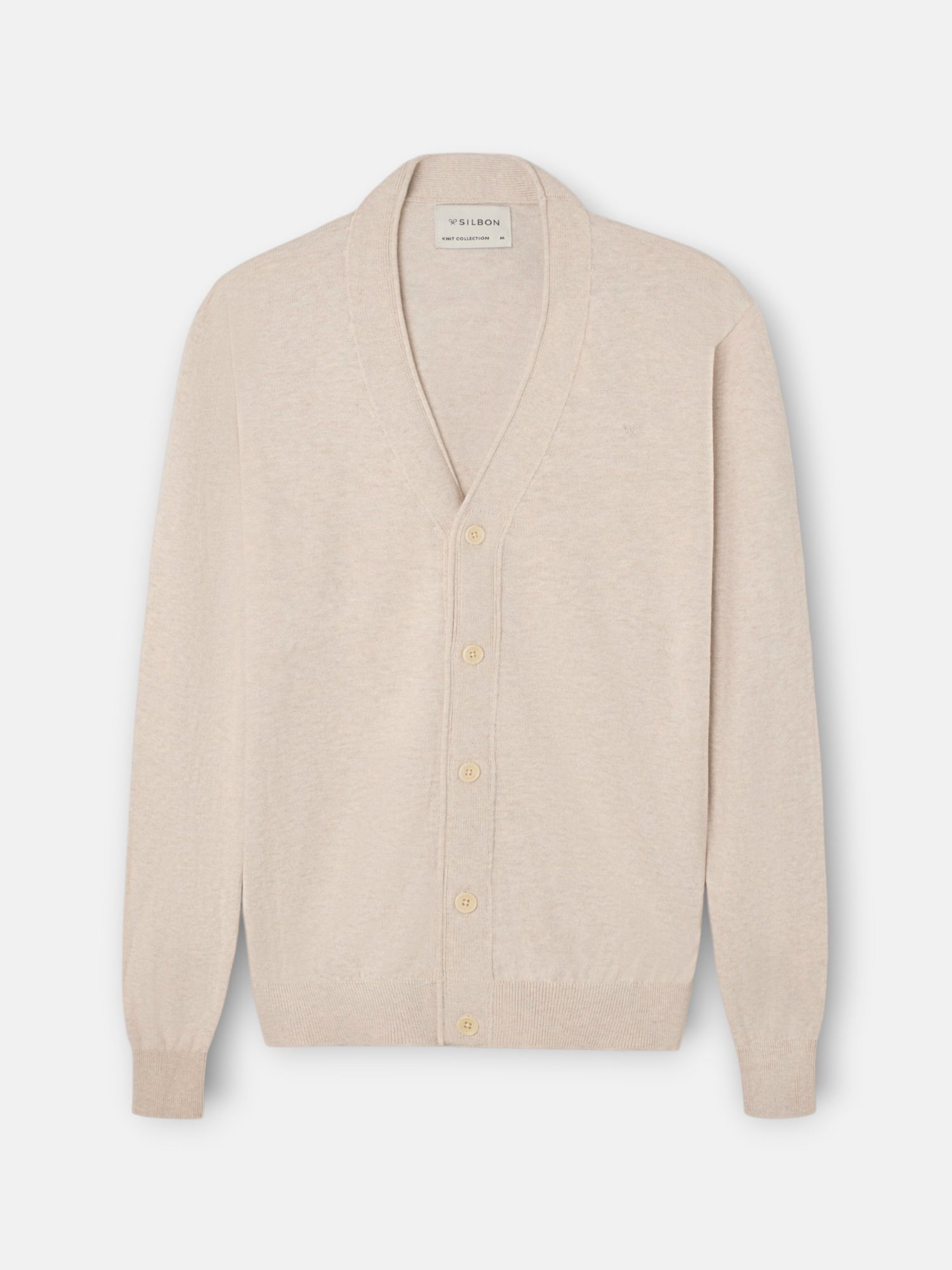 Cardigan clasico beige