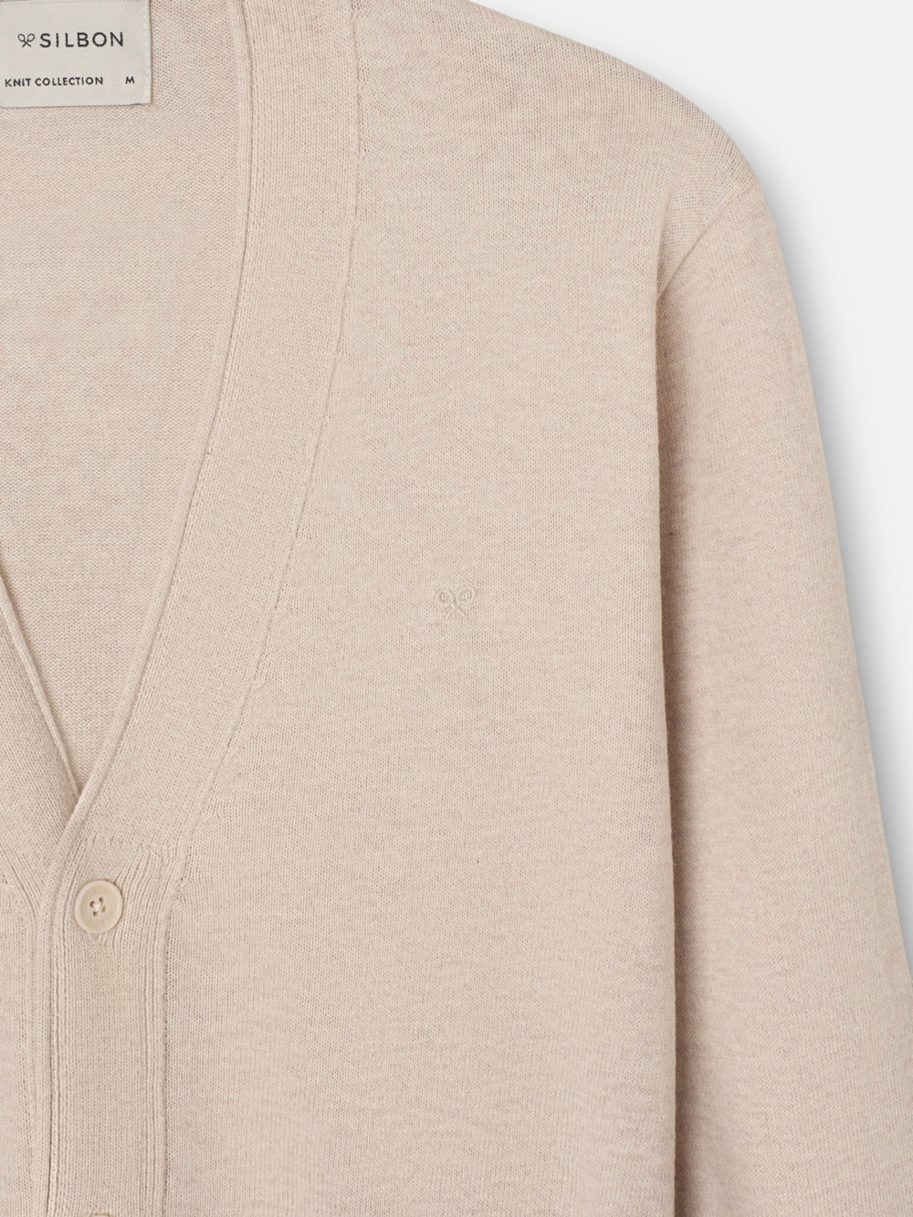 Cardigan clasico beige