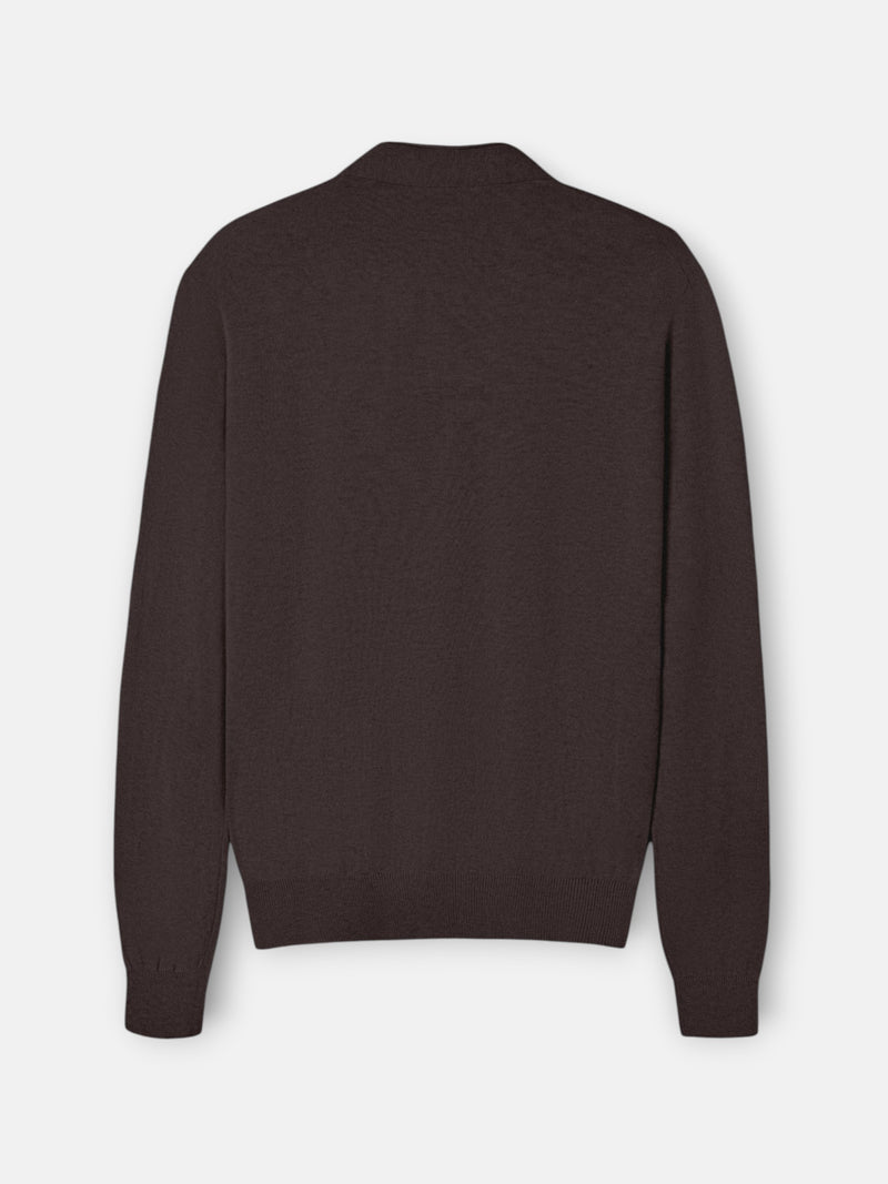 Cardigan clasico marron
