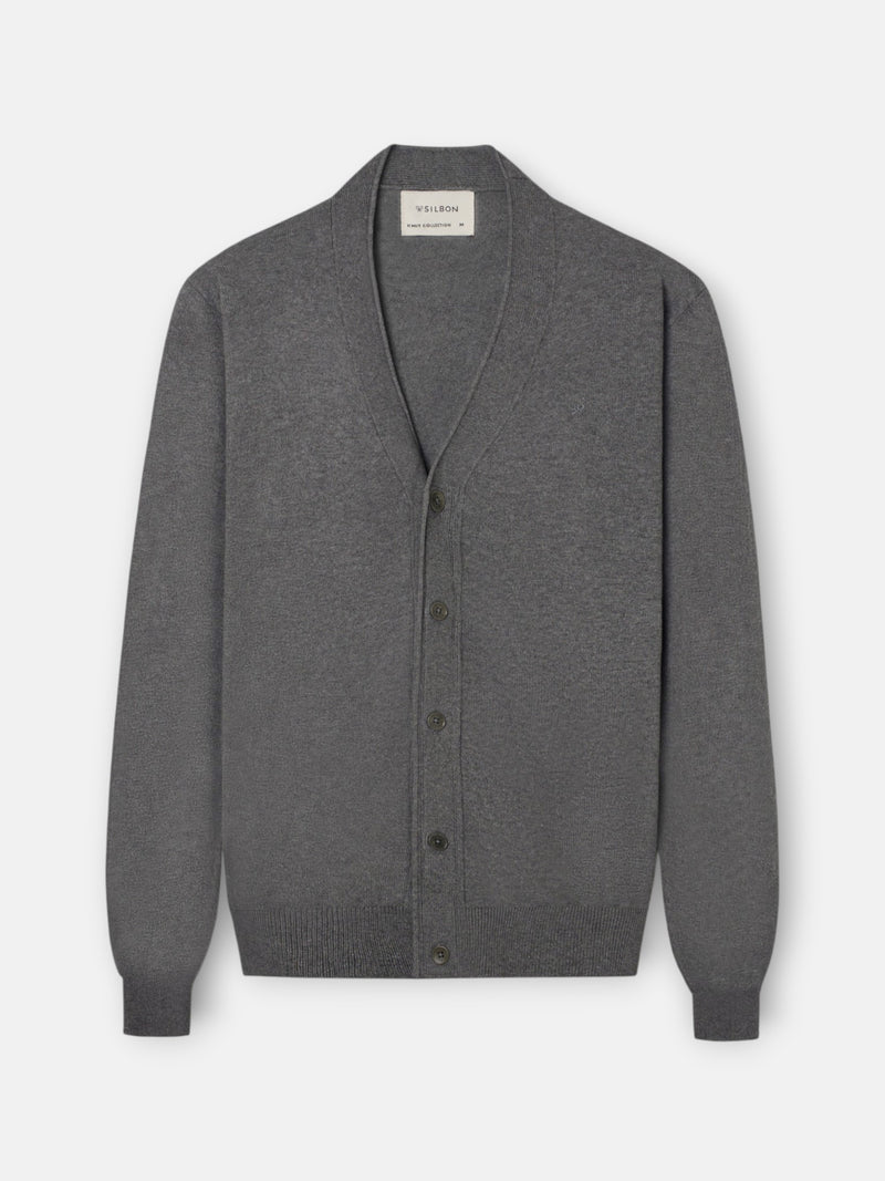 Cardigan clássico cinzento