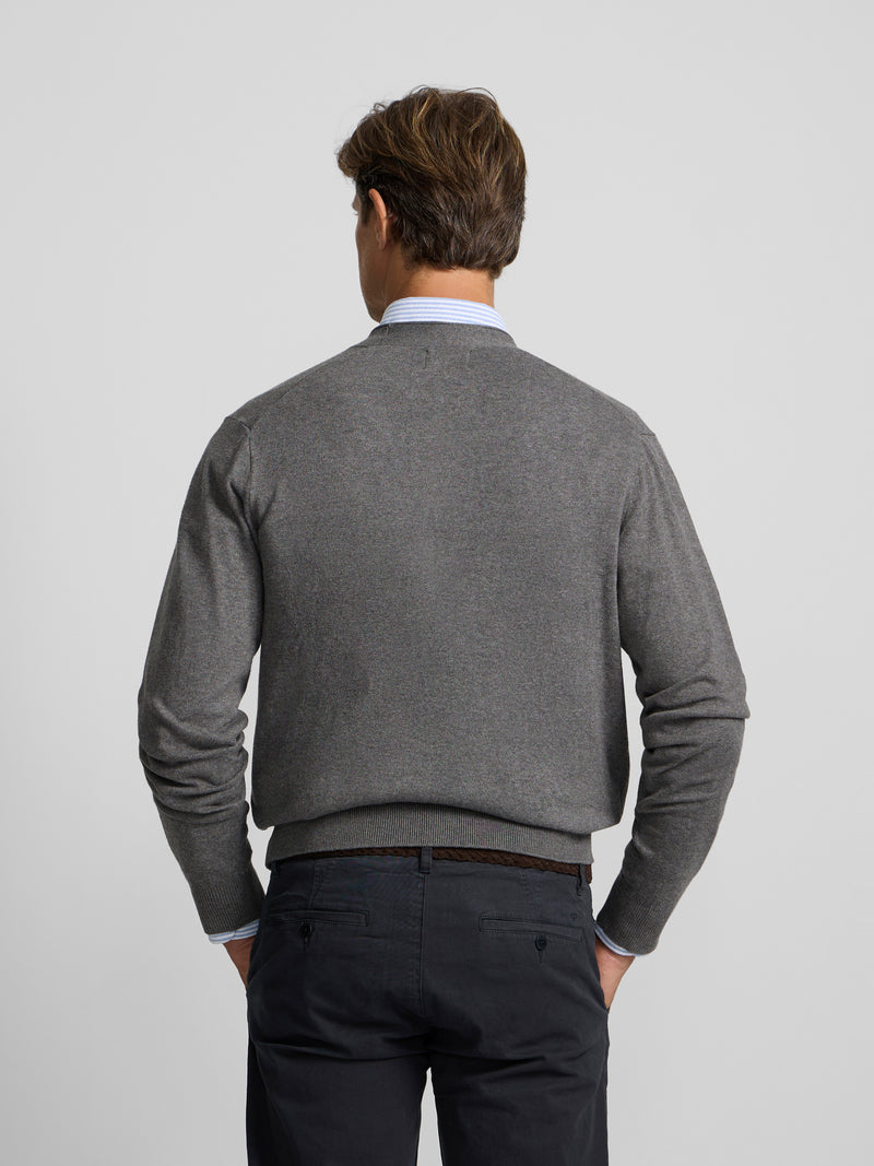 Cardigan clasico gris