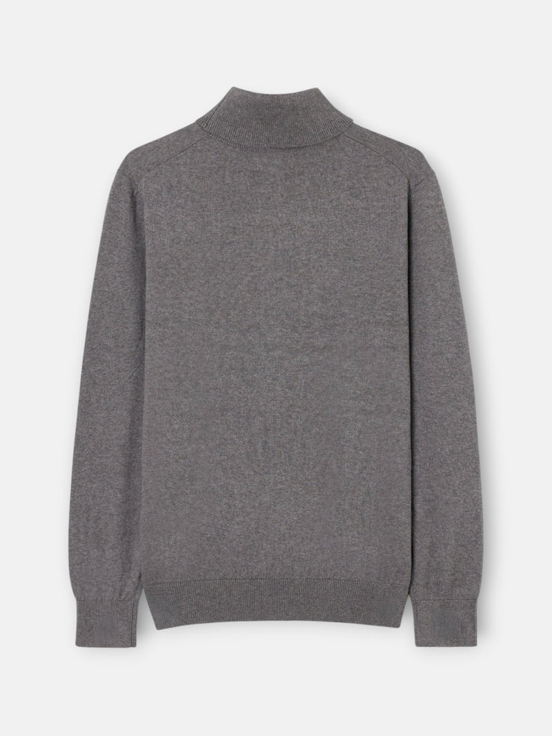 Grey turtleneck sweater
