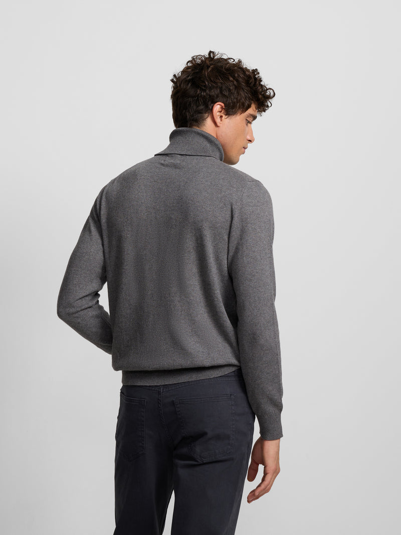 Grey turtleneck sweater