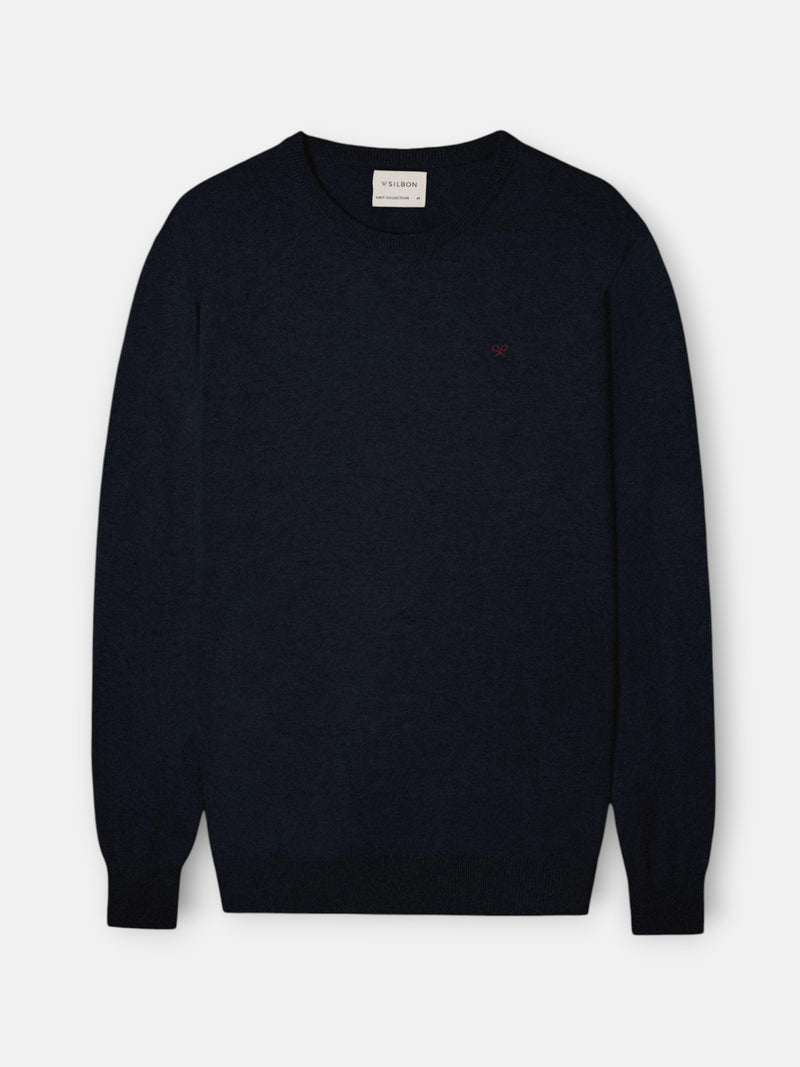 Navy blue crew neck sweater