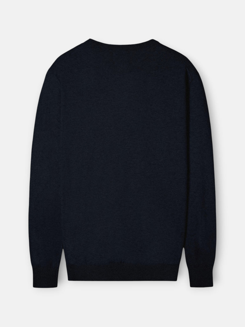 Navy blue crew neck sweater