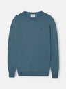 Blue-grey crew neck sweater