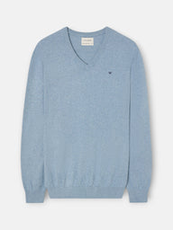 Jersey cuello pico azul