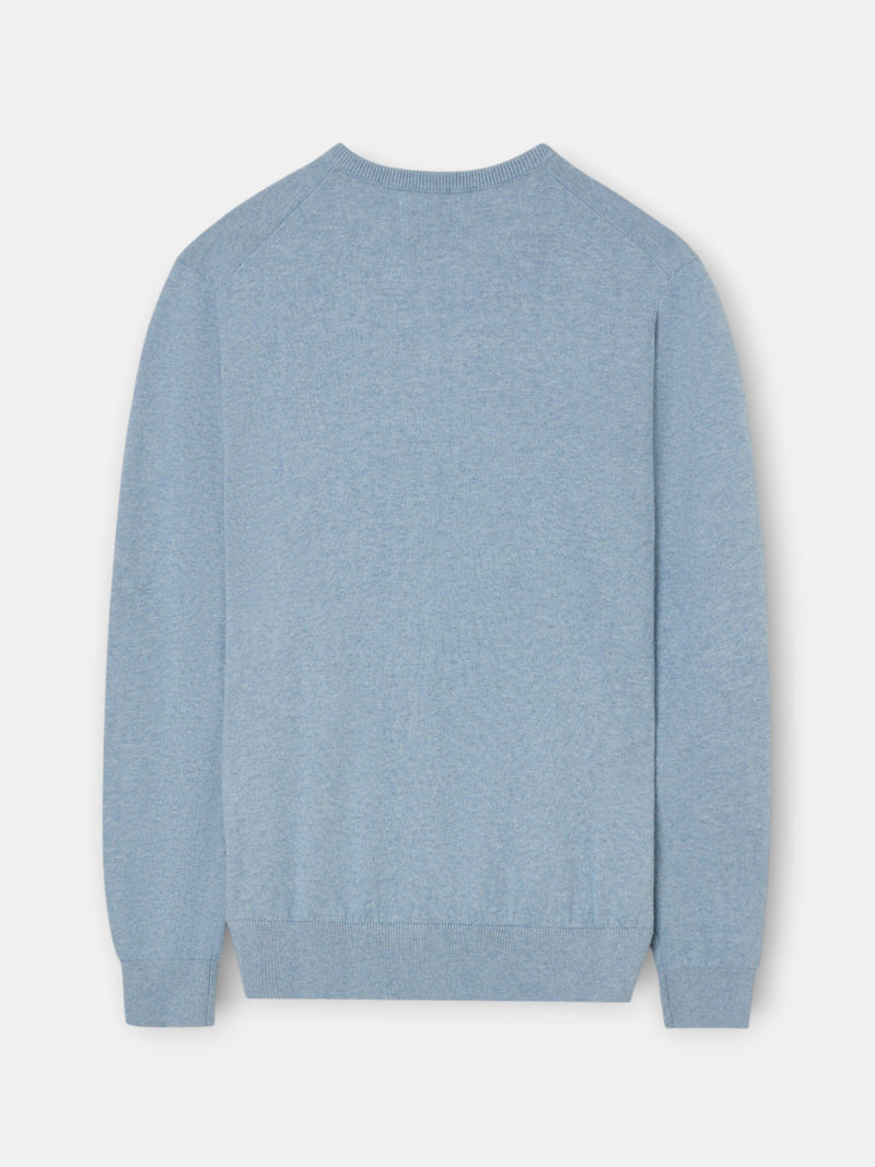Jersey cuello pico azul