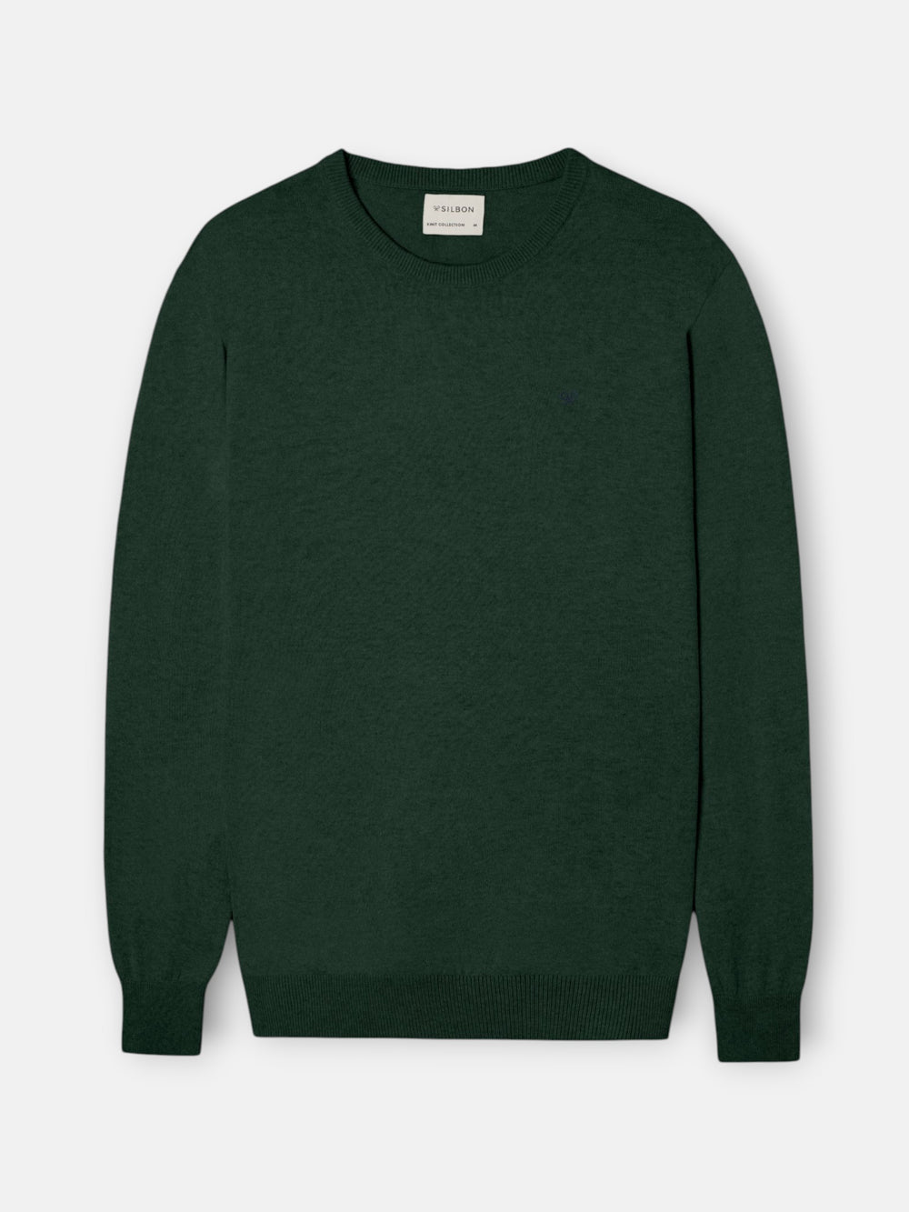 Jersey cuello redondo verde oscuro