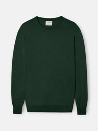 Jersey cuello redondo verde oscuro