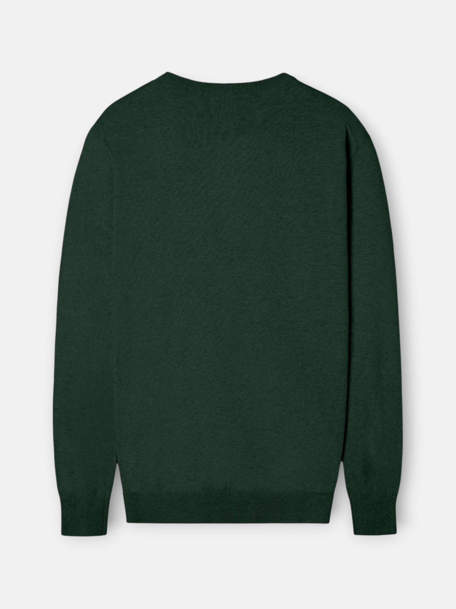 Jersey cuello redondo verde oscuro