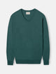Jersey cuello pico verde petroleo