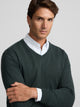 Jersey cuello pico verde