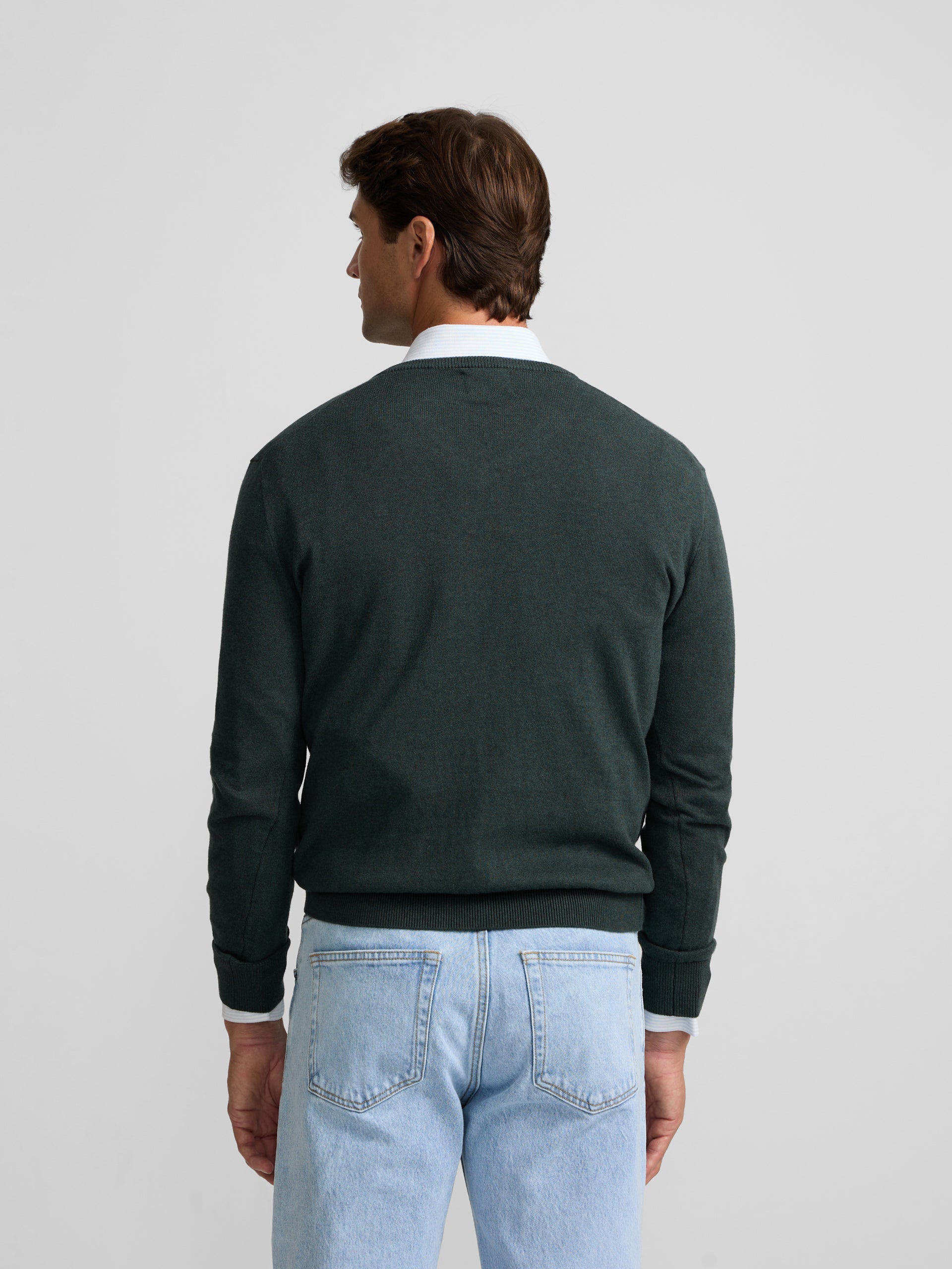 Jersey cuello pico verde