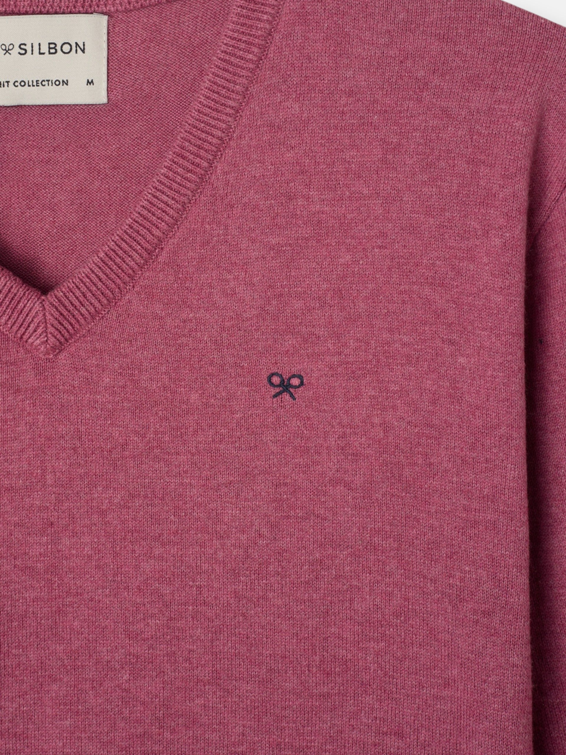 Jersey cuello pico coral medio