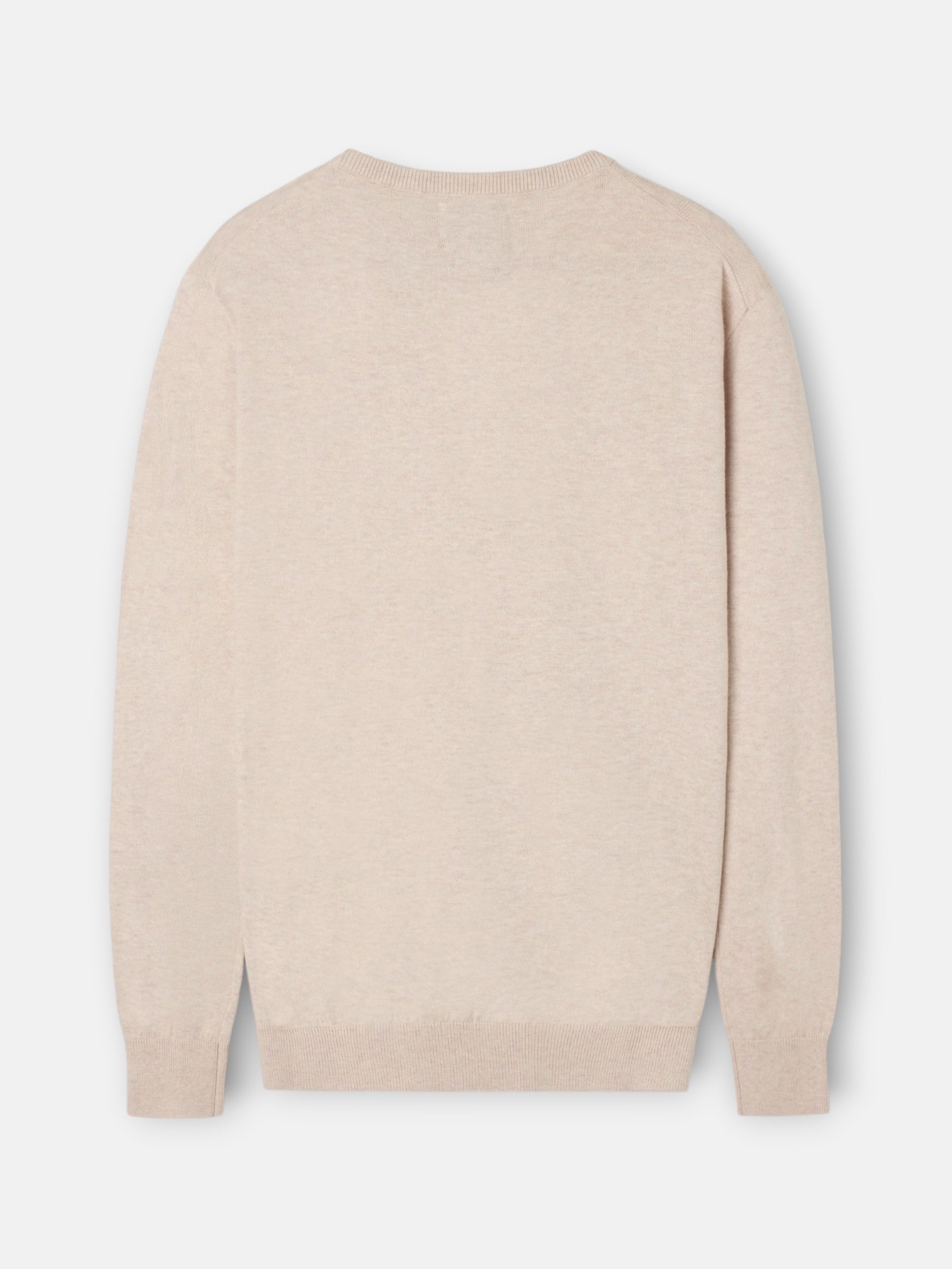 Jersey cuello redondo beige claro