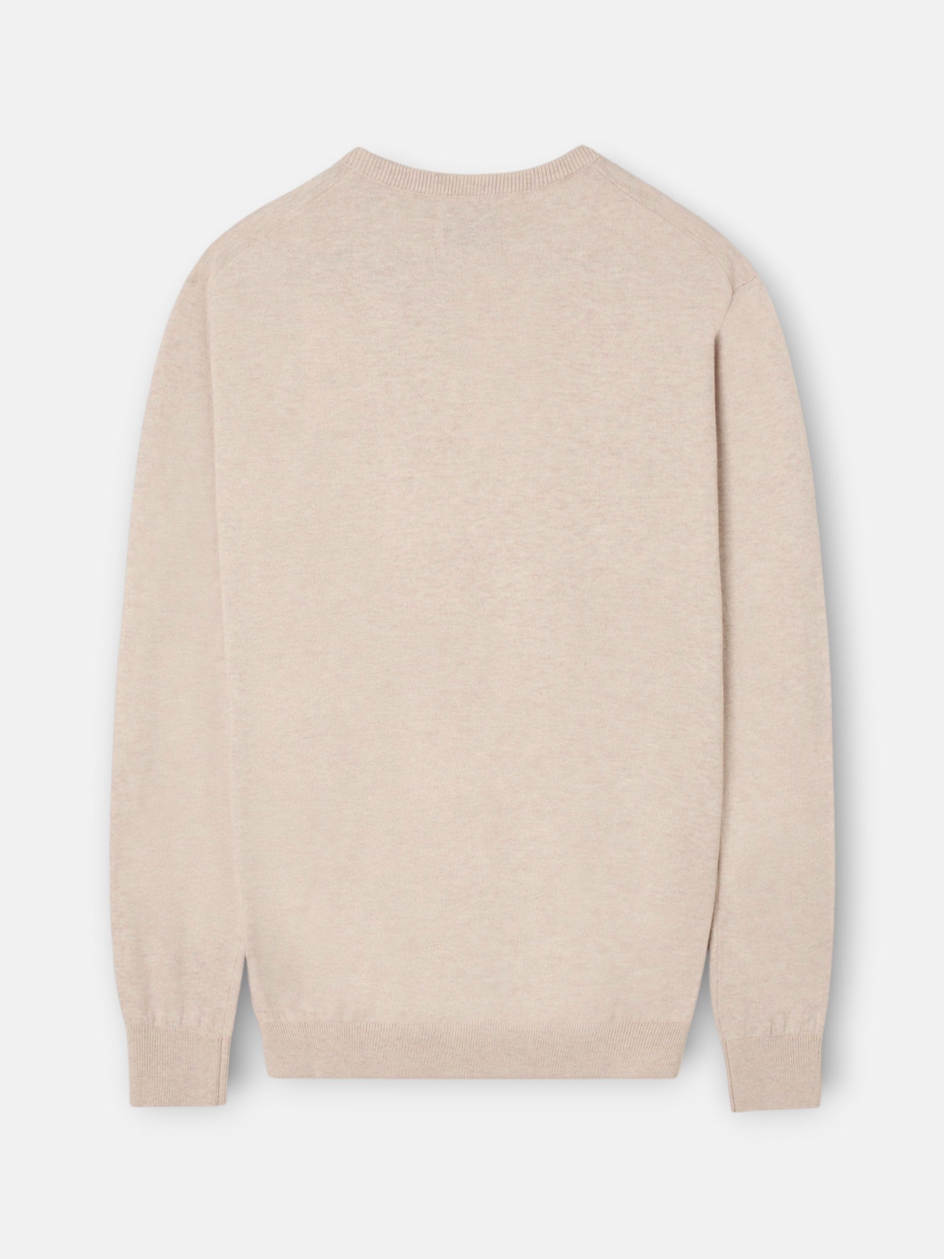 Jersey cuello pico beige