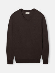 Jersey cuello pico marron