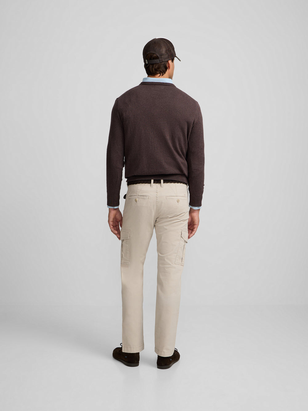 Jersey cuello pico marron