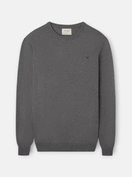 Jersey cuello redondo gris