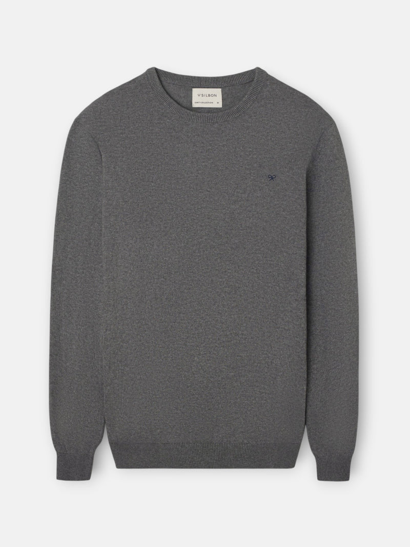 Grey crew neck sweater