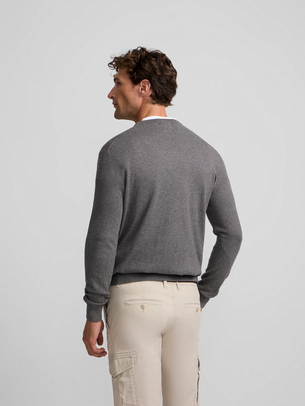 Grey crew neck sweater
