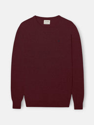 Jersey cuello redondo burdeos
