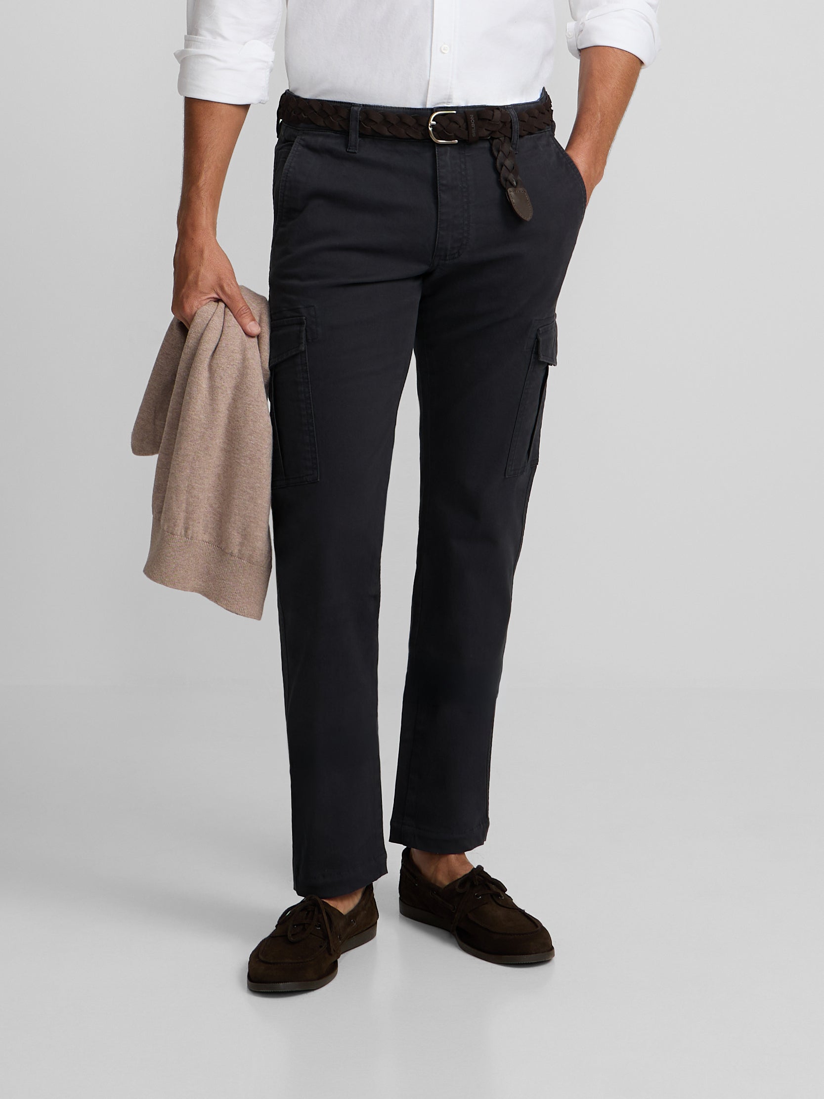 Navy blue cargo sport trousers