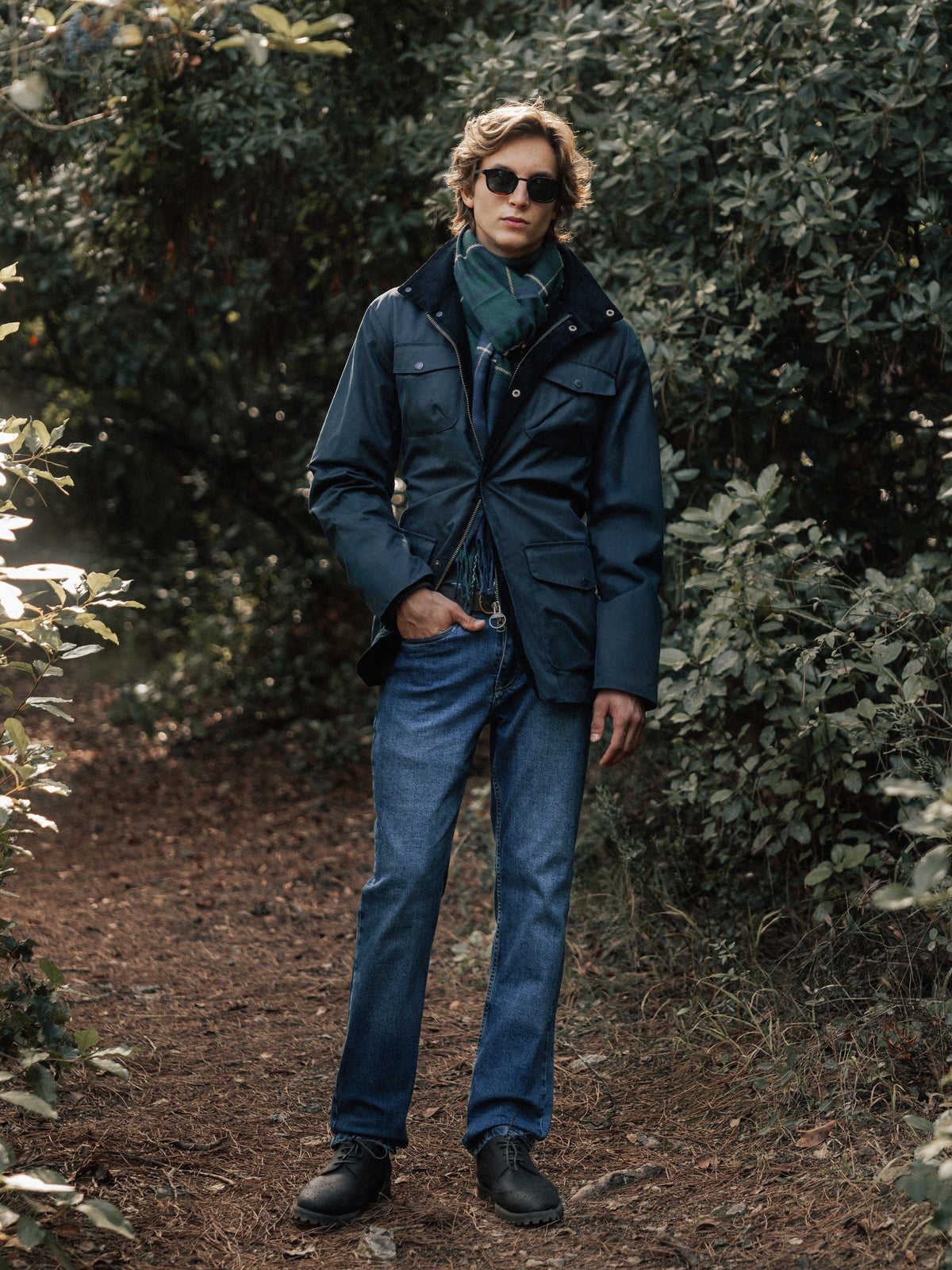 Pantalon sport denim azul oscuro