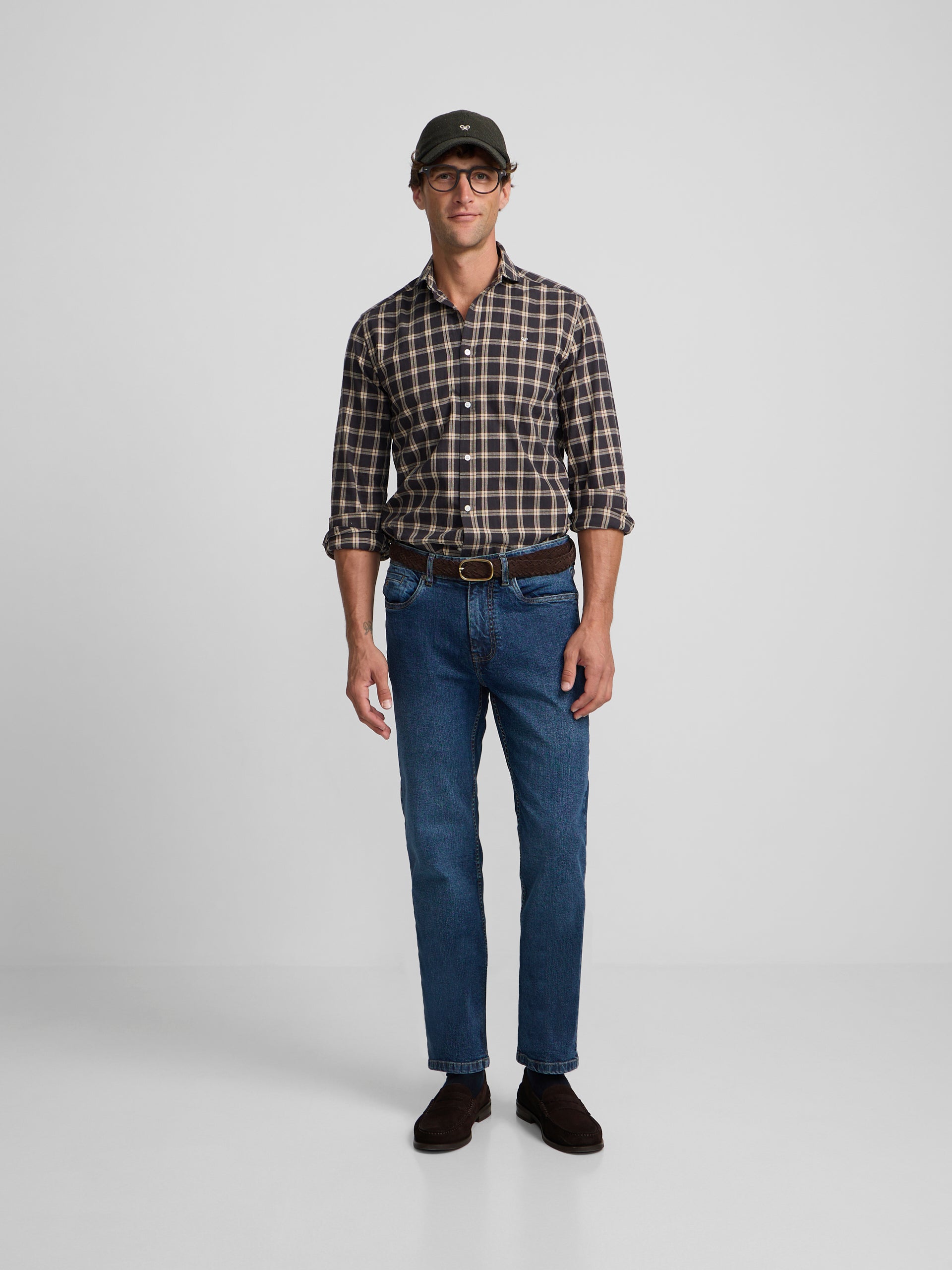 Pantalon de sport en denim bleu foncé