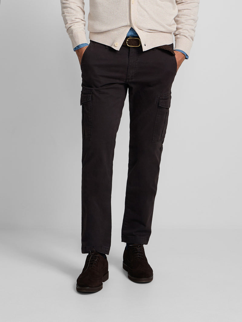 Pantalon sport cargo marron