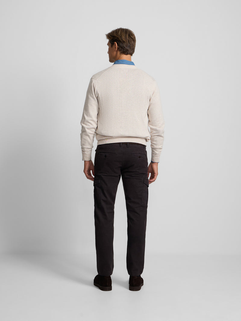 Pantalon sport cargo marron