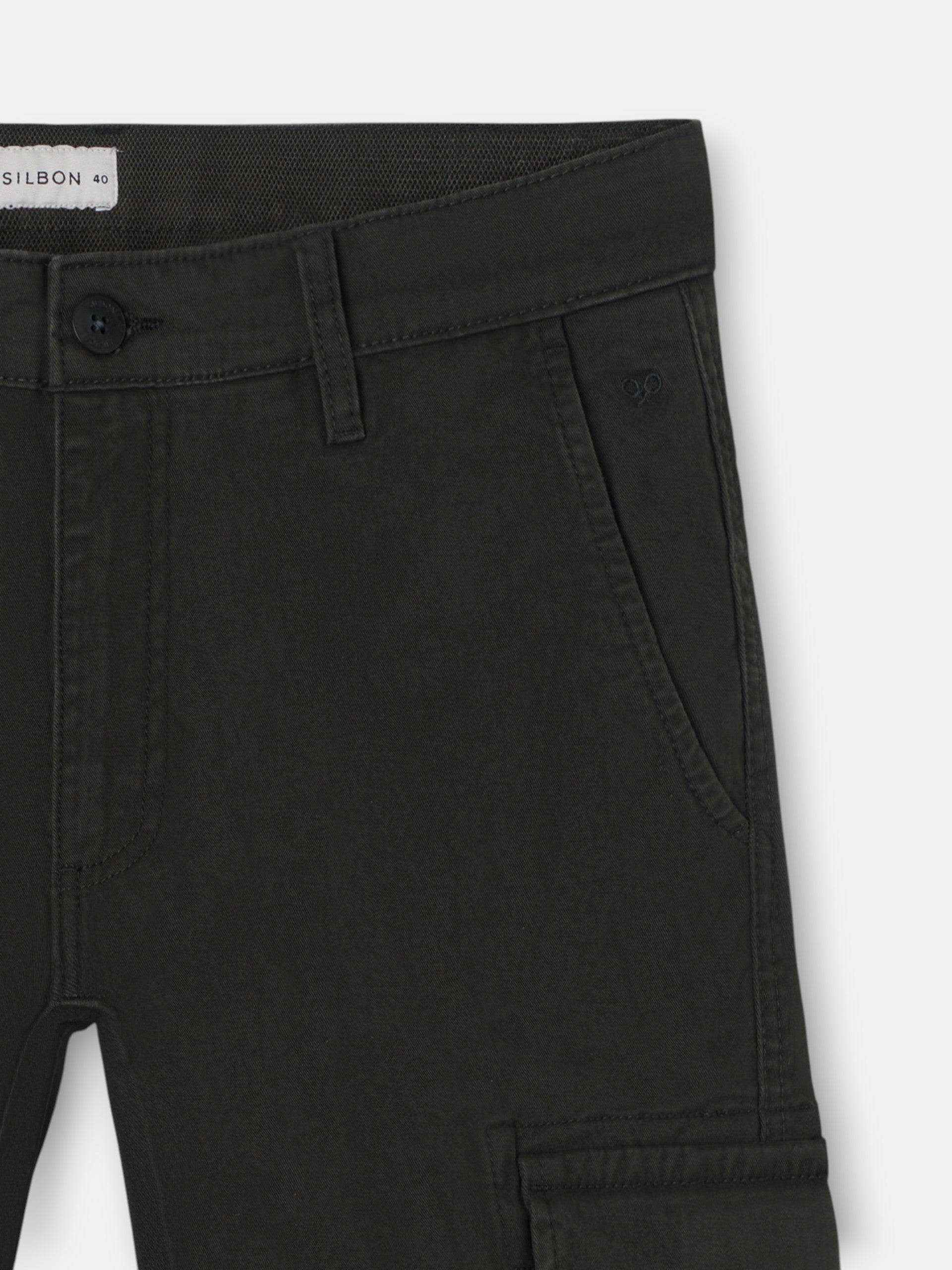 Pantalon sport cargo verde oscuro