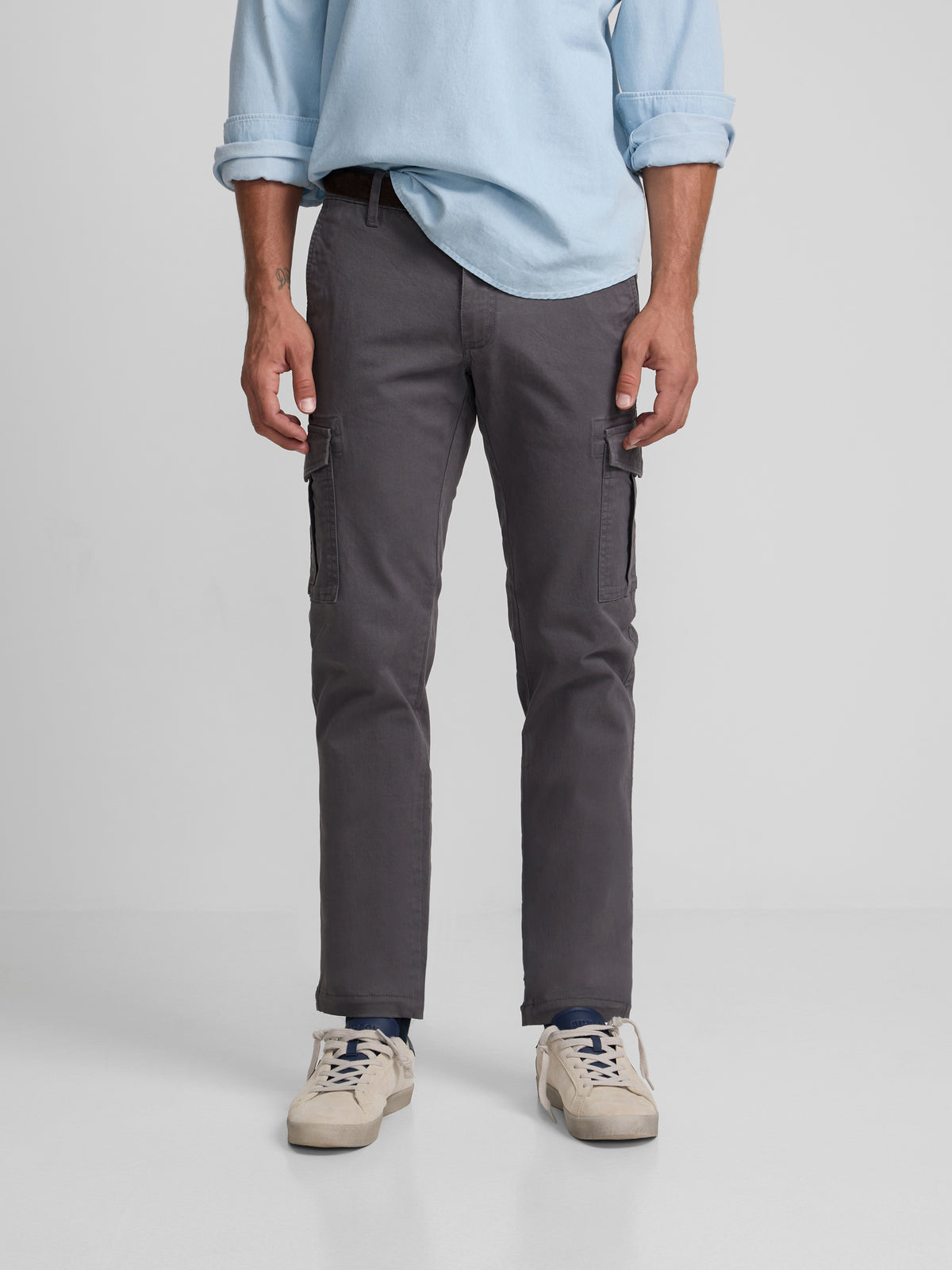 Pantalon cargo sport gris anthracite
