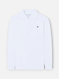 Polo manga larga blanco