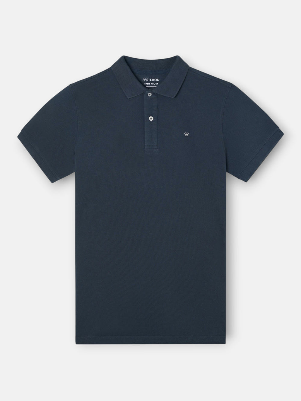 Short sleeve indigo polo