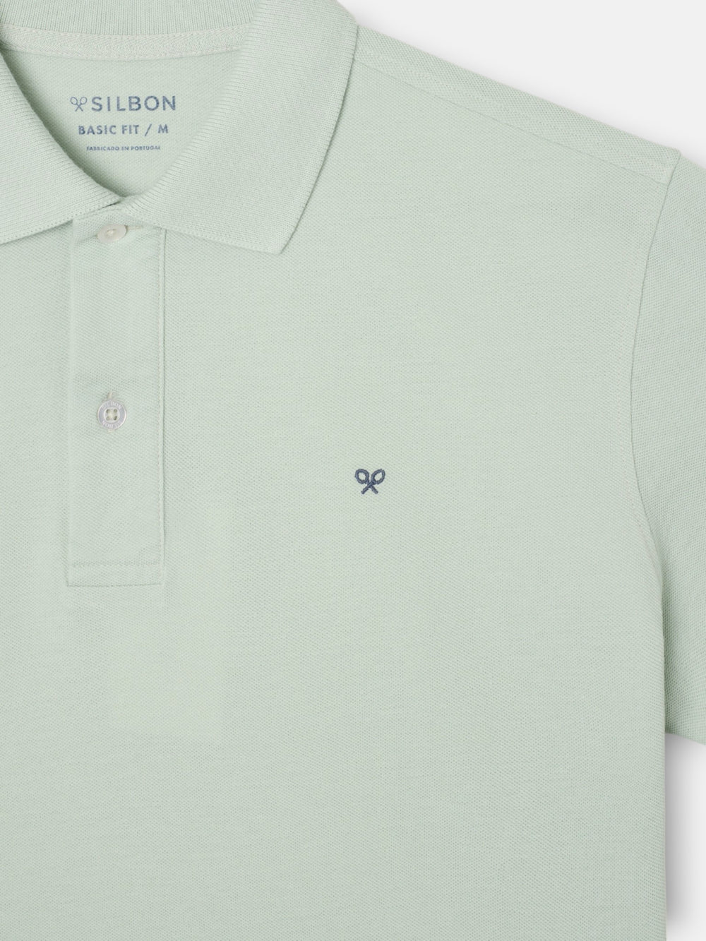 Light green short-sleeved polo